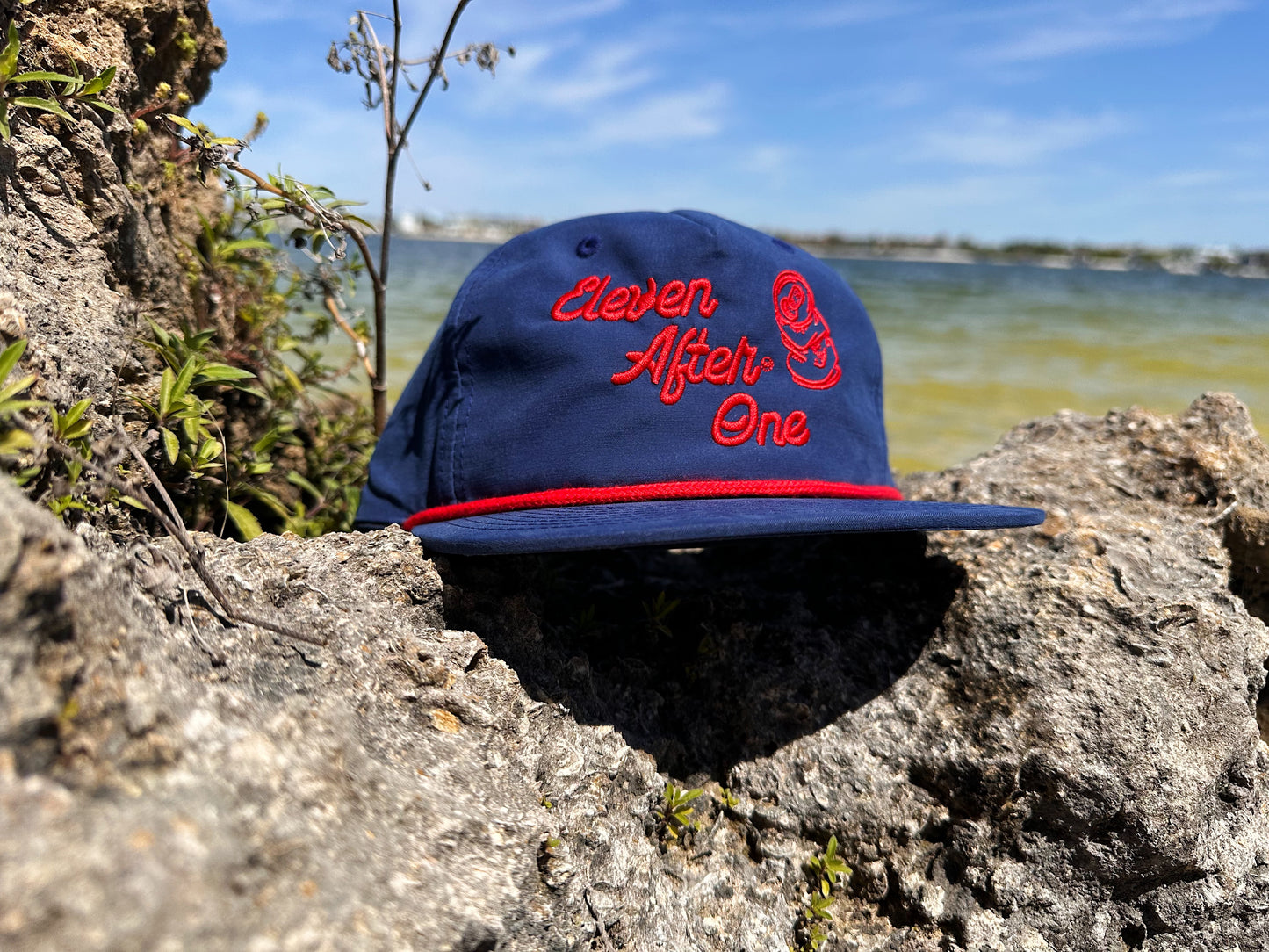 Red and Navy Rope Hat by Eleven After One LIMITED